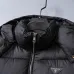 Prada Hooded Puffer Jacket Winter Warm Thick Quilted Coat, Black, Navy Blue, Khaki #A68165