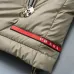 Prada Hooded Puffer Jacket Winter Warm Thick Quilted Coat, Black, Navy Blue, Khaki #A68165