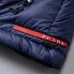 Prada Hooded Puffer Jacket Winter Warm Thick Quilted Coat, Black, Navy Blue, Khaki #A68165