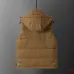 Prada Hooded Wool‑Blend Puffer Vest Men Sleeveless Gilet Outerwear, Camel Brown, Light Gray #A68168