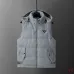 Prada Hooded Wool‑Blend Puffer Vest Men Sleeveless Gilet Outerwear, Camel Brown, Light Gray #A68168