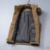 Prada Hooded Wool‑Blend Puffer Vest Men Sleeveless Gilet Outerwear, Camel Brown, Light Gray #A68168