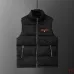 Prada Stand‑Collar Puffer Gilet Men Warm Sleeveless Vest Outerwear, Black, Light Gray, Navy Blue #A68167