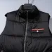 Prada Stand‑Collar Puffer Gilet Men Warm Sleeveless Vest Outerwear, Black, Light Gray, Navy Blue #A68167