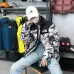 The North Face 4th Gen Snow Mountain Print Stand Collar Puffer Cotton Jacket Unisex #A68986