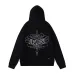 AMIRI Black Hoodie Rhinestone Gothic Logo Print Pullover #A68800
