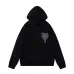 AMIRI Black Hoodie Rhinestone Gothic Logo Print Pullover #A68800