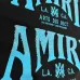 AMIRI Black Hoodie With Glittery Blue Back Logo And Brand Details #B54239