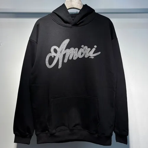 AMIRI Black Hoodie With Signature Script Logo For Timeless Streetwear Style #B54242