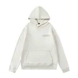 AMIRI Pullover Hoodie Embroidered Logo Off White Burgundy #A68799