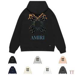 Amiri Burning Letter Badge Graphic Pullover Hoodie Multi-color Options #A69068
