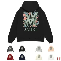 Amiri Floral Badge Graphic Pullover Hoodie Multi-color Options #A69077