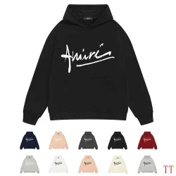 Amiri Signature Script Logo Pullover Hoodie Multi-color Options #A69084