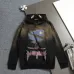 Balenciaga Eiffel Tower Vintage Washed Distressed Hoodie Multi‑Tone #A68209
