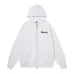 Balenciaga Graphic Print Full‑Zip Hoodie, White #A68228