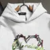 Balenciaga Heart Tape Logo Vintage Washed Distressed Hoodie White,Gray,Black #A68211