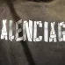Balenciaga Metallic Tape Logo Vintage Washed Distressed Hoodie Gray,Black‑Brown #A68213