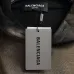Balenciaga Metallic Tape Logo Vintage Washed Distressed Hoodie Gray,Black‑Brown #A68213