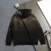 Balenciaga Metallic Tape Logo Vintage Washed Distressed Hoodie Gray,Black‑Brown #A68213