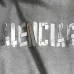 Balenciaga Metallic Tape Logo Vintage Washed Distressed Hoodie Gray,Black‑Brown #A68213