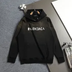 Balenciaga Metallic Tape Logo Vintage Washed Distressed Hoodie Multi‑Tone #A68212