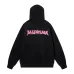 Balenciaga Pink Logo Print Full‑Zip Hooded Jacket, Black #A68229