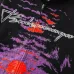 Balenciaga Purple Red Splash Graphic Full‑Zip Hoodie, Black #A68230