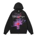 Balenciaga Purple Red Splash Graphic Full‑Zip Hoodie, Black #A68230