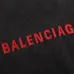 Balenciaga Red Embroidered Washed Distressed Pullover Hoodie Sweatshirt, Black #A67840