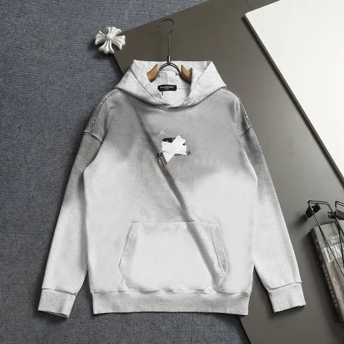 Balenciaga Silver Tape Sticker Vintage Washed Distressed Hoodie Multi‑Tone #A68215