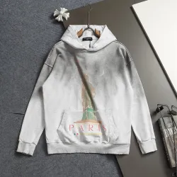 Balenciaga Statue Of Liberty Vintage Washed Distressed Hoodie Multi‑Tone #A68208