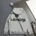 Balenciaga Tape Logo Vintage Washed Distressed Hoodie Gray,White,Black #A68206