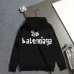 Balenciaga Tape Logo Vintage Washed Distressed Hoodie Gray,White,Black #A68206
