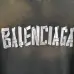 Balenciaga Vintage Faded Hoodie Front Distressed Logo Print Grey Black #A68798