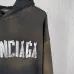 Balenciaga Vintage Faded Hoodie Front Distressed Logo Print Grey Black #A68798