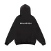Balenciaga Washed Distressed Logo Pullover Hoodie Sweatshirt, Black #A67839