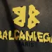 Balenciaga Yellow BB Logo Vintage Washed Distressed Hoodie Multi‑Tone #A68207