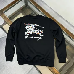 Burberry Graffiti Knight Logo Crewneck Sweatshirt, Black & White #A69397