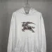 Burberry Hoodie Equestrian Knight Check Logo Print Black Grey #A68796