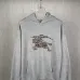 Burberry Hoodie Equestrian Knight Check Logo Print Black Grey #A68796