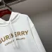 Burberry Pullover Hoodie With Front London Logo Print, White, Black, Beige #A69408