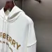Burberry Pullover Hoodie With Front London Logo Print, White, Black, Beige #A69408
