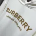 Burberry Pullover Hoodie With Front London Logo Print, White, Black, Beige #A69408