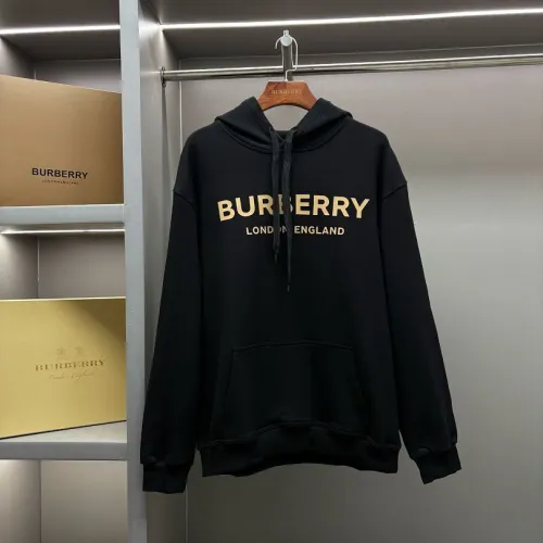 Burberry Pullover Hoodie With Front London Logo Print, White, Black, Beige #A69408