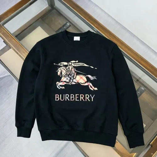 Burberry Vintage Check Knight Logo Crewneck Sweatshirt, Black & White #A69398