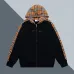 Gray Burberry Hoodie With Checkered Pattern Sleeves And Hood Iconic Fashion Design #B54324
