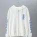 Chrome Hearts Full Zip Hoodie Blue Gothic Letter Print, White, Black #A68769
