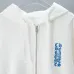 Chrome Hearts Zip Up Hoodie Blue Gothic Script Logo, White & Black #A68770