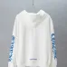 Chrome Hearts Zip Up Hoodie Blue Gothic Script Logo, White & Black #A68770