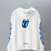 Chrome Hearts x Rolling Stones Zip Up Hoodie White Blue Tongue Logo #A68768